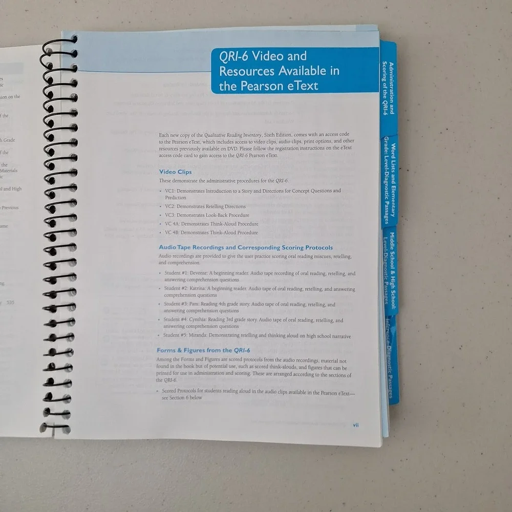 Qualitative Reading Inventory (6th Edition) - Spiral-bound - VERY GOOD